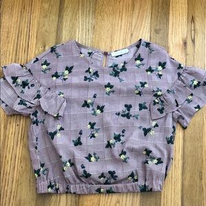 Lush Short Sleeve Blouse